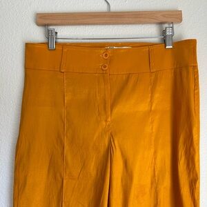 Anthropology Vibrant Orange Wide-Leg Pants Trousers